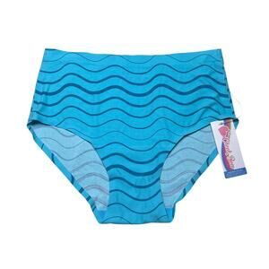 Cheek Boss Brief Panty Blue Wave Size Medium